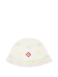 Casablanca embellished crochet hat - White