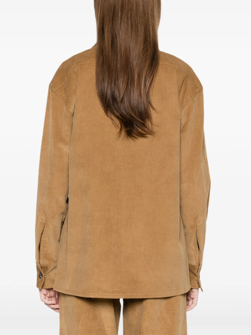 Co Collection Button Corduroy Shirt In Brown