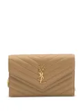 Saint Laurent mini Cassandre Envelope clutch bag - Neutrals