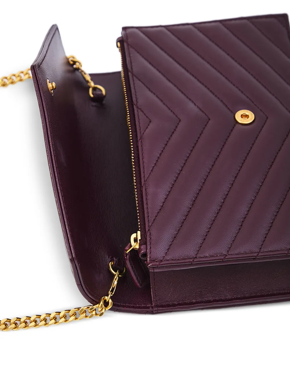 Saint Laurent mini Envelope Cassandre clutch bag 6195|BORDEAUX
