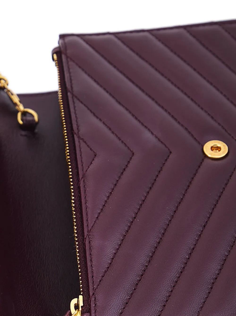 Saint Laurent mini Envelope Cassandre clutch bag 6195|BORDEAUX