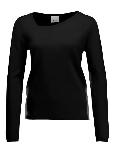 Allude asymmetric-neck sweater
