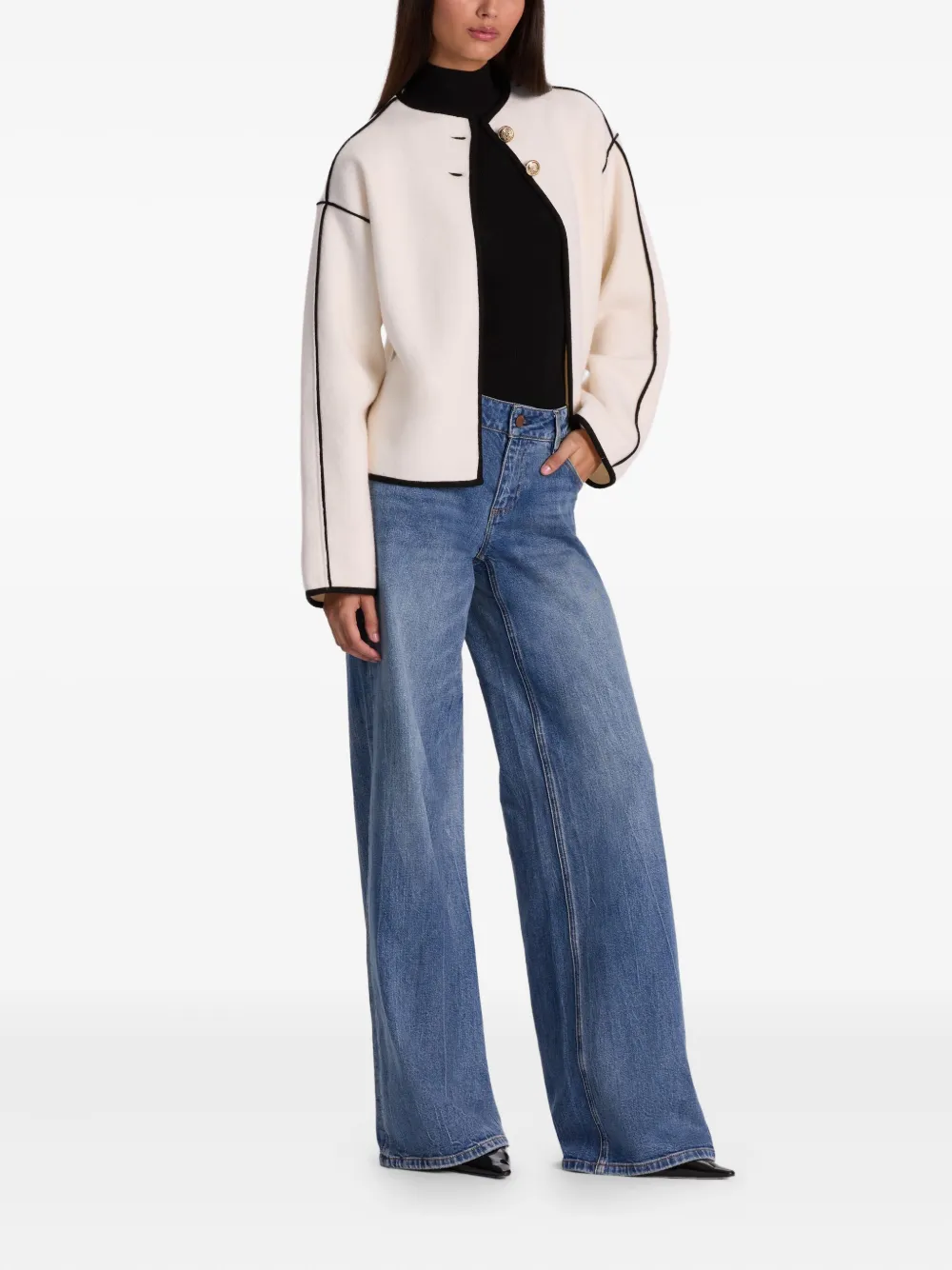 Alice And Olivia Pearson Jacket In Neutral