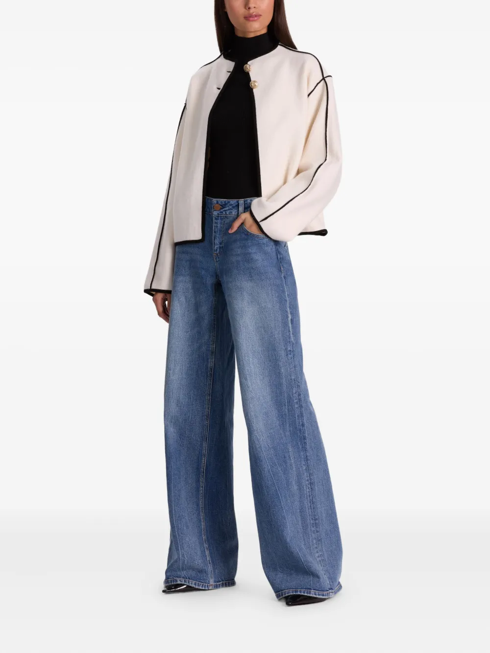 Alice And Olivia Pearson Jacket In Neutral