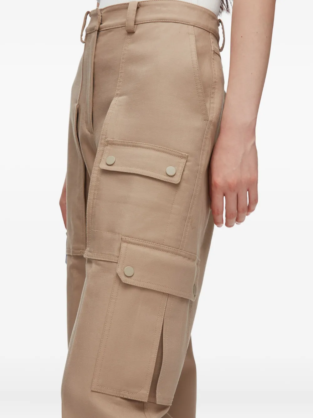 3.1 Phillip Lim Cargo-pocket Cuffed Trousers In Brown