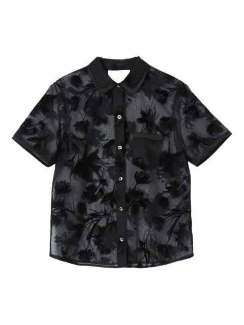 3.1 Phillip Lim embossed-floral short-sleeve shirt