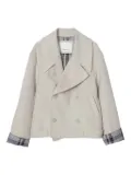 3.1 Phillip Lim double-breasted plaid-cuff jacket - Neutrals