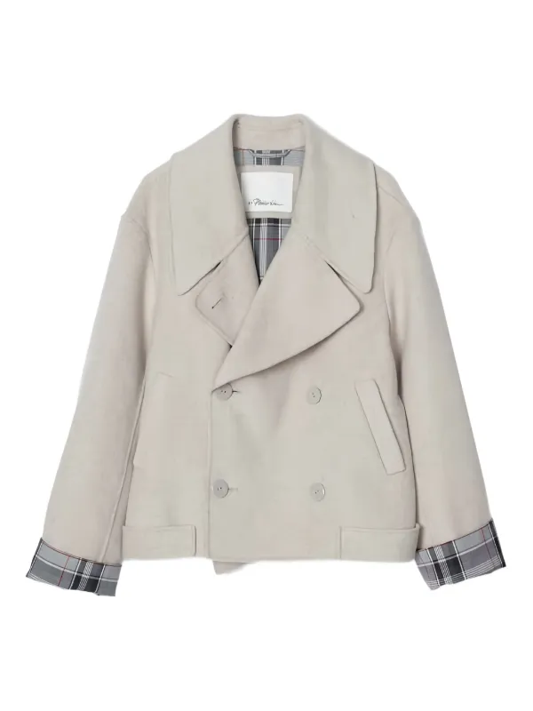 3.1 Phillip Lim チェック ダブルジャケット | ニュートラル | FARFETCH JP