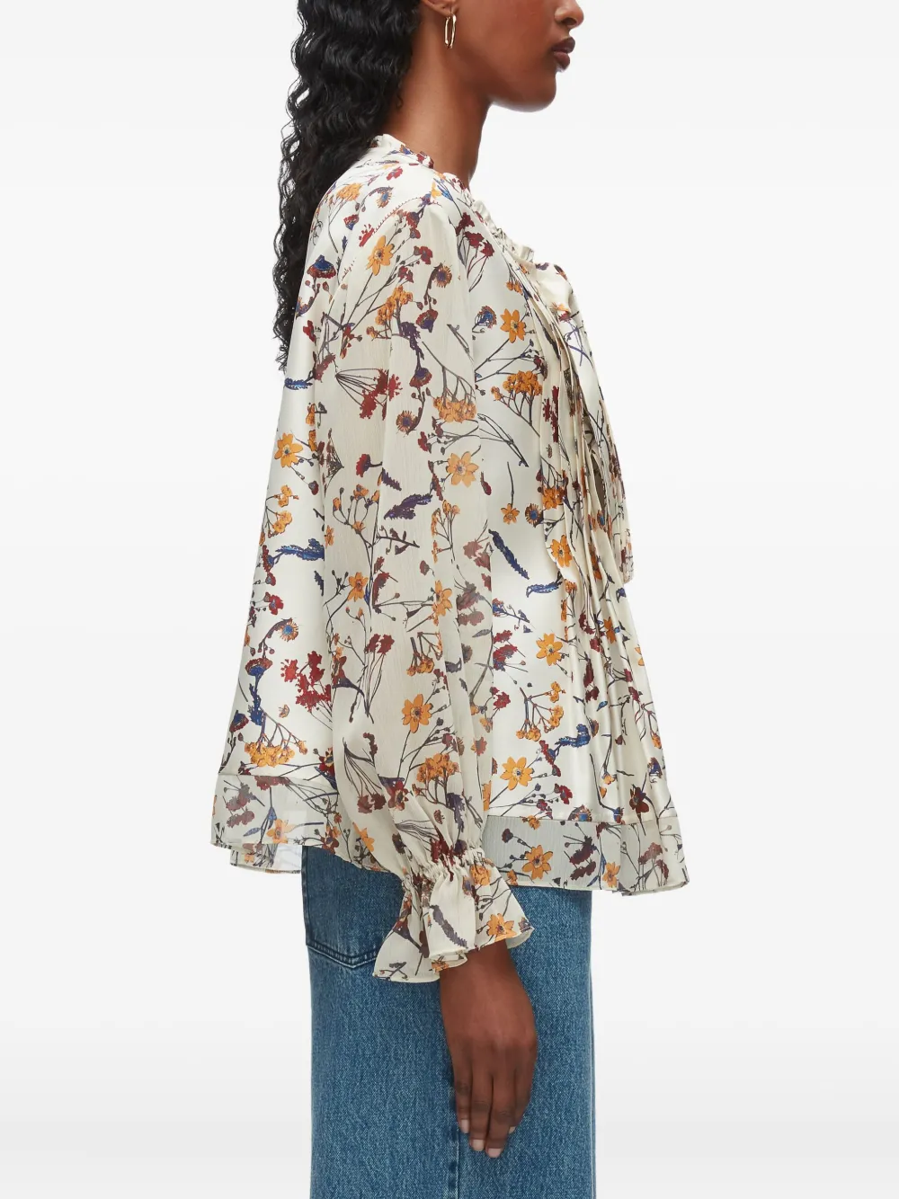 3.1 Phillip Lim Ruffled Floral-print Blouse In Multi