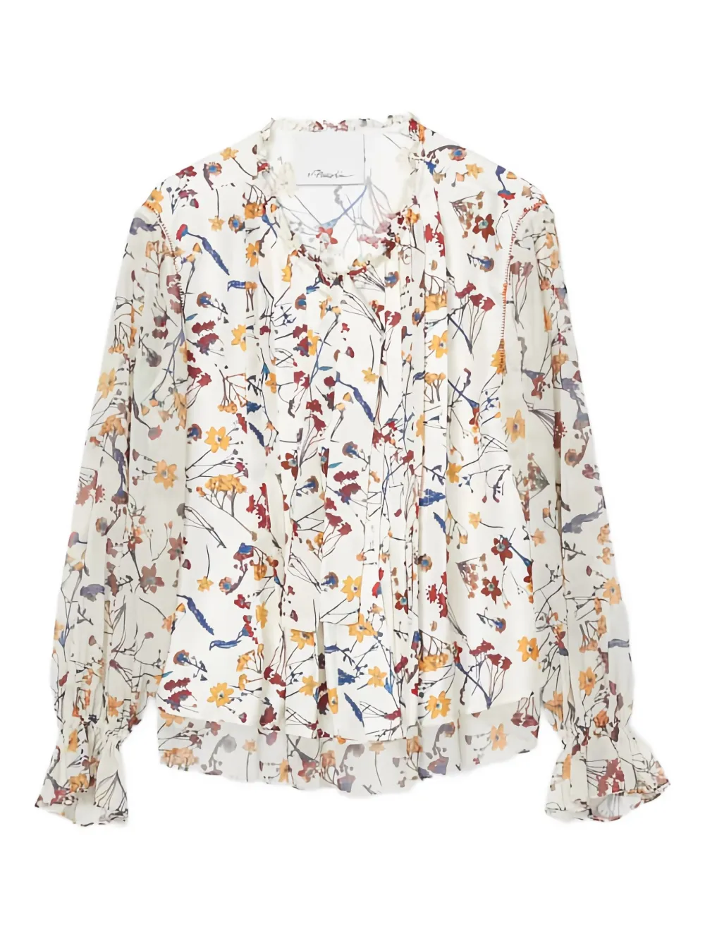 3.1 Phillip Lim Ruffled Floral-print Blouse In Multi