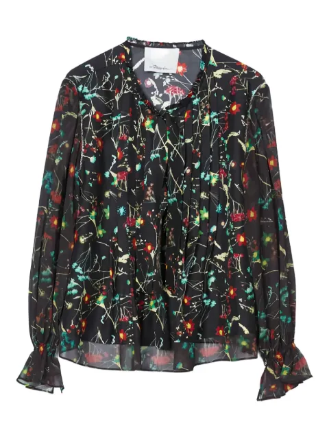 3.1 Phillip Lim floral-pattern long-sleeve blouse