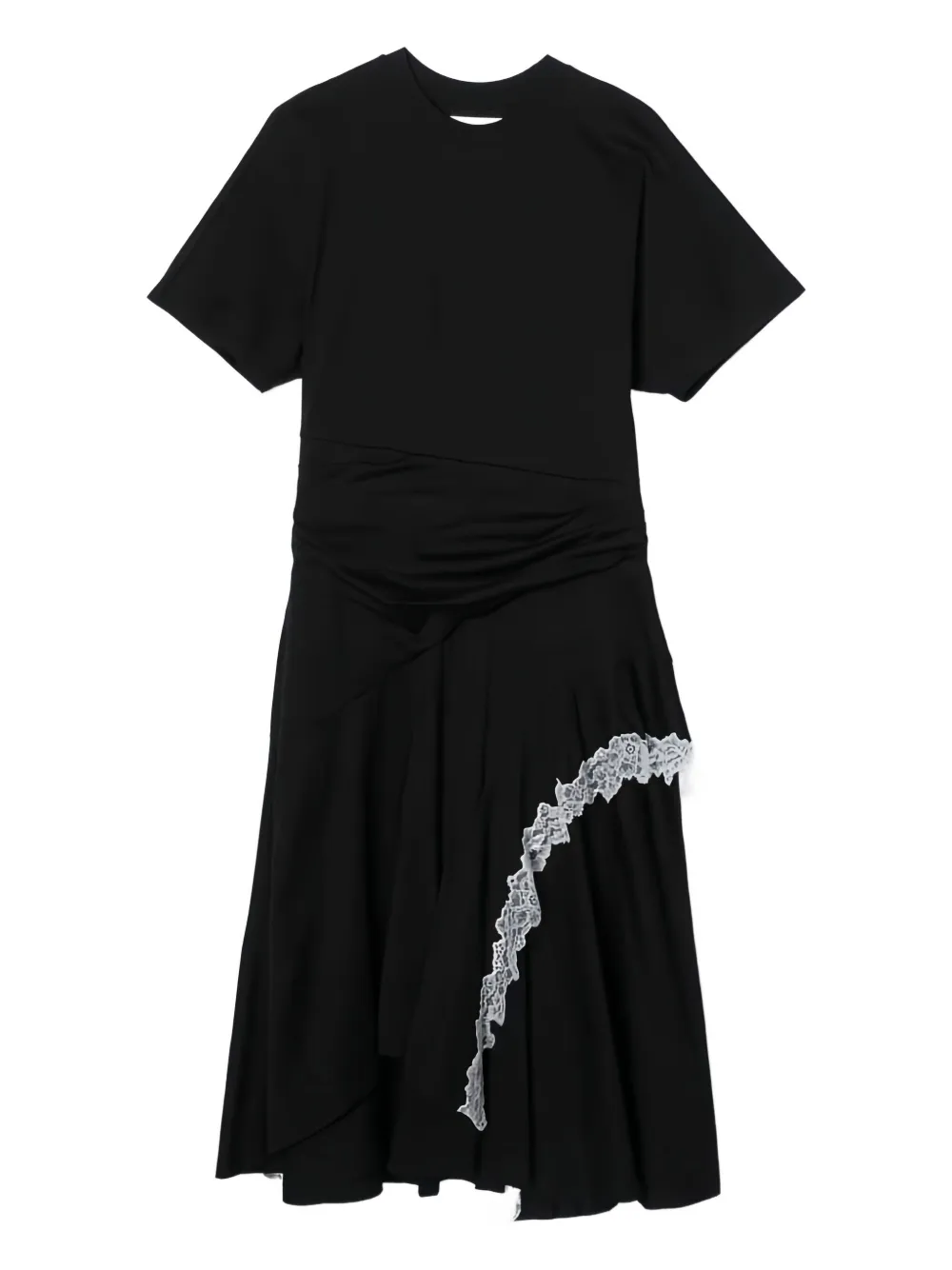 3.1 Phillip Lim lace-trim panelled midi dress - Black