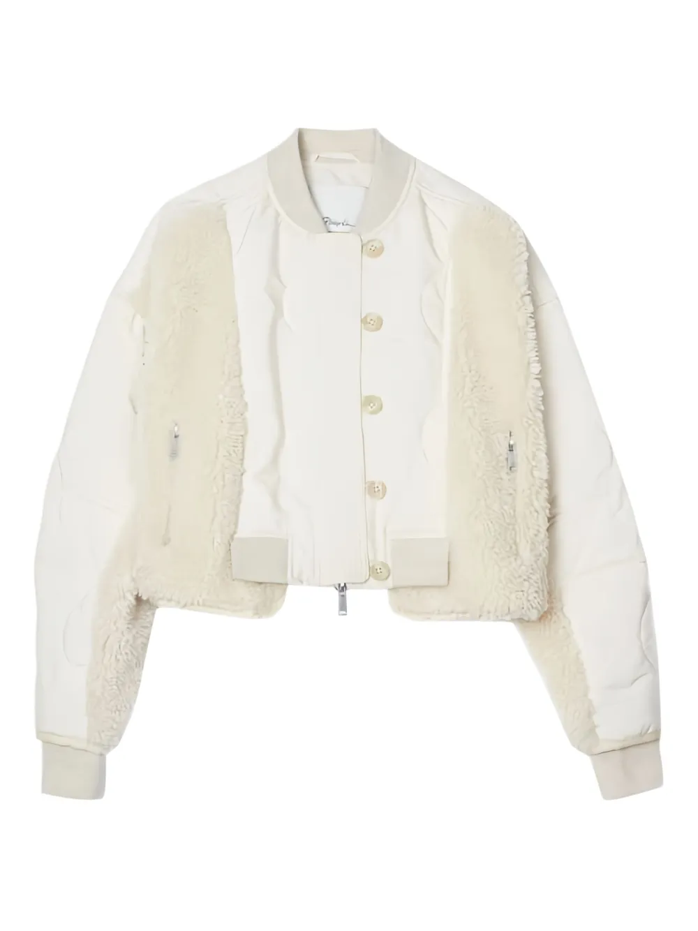 3.1 Phillip Lim quilted teddy-panelled jacket | Neutrals | Image 1