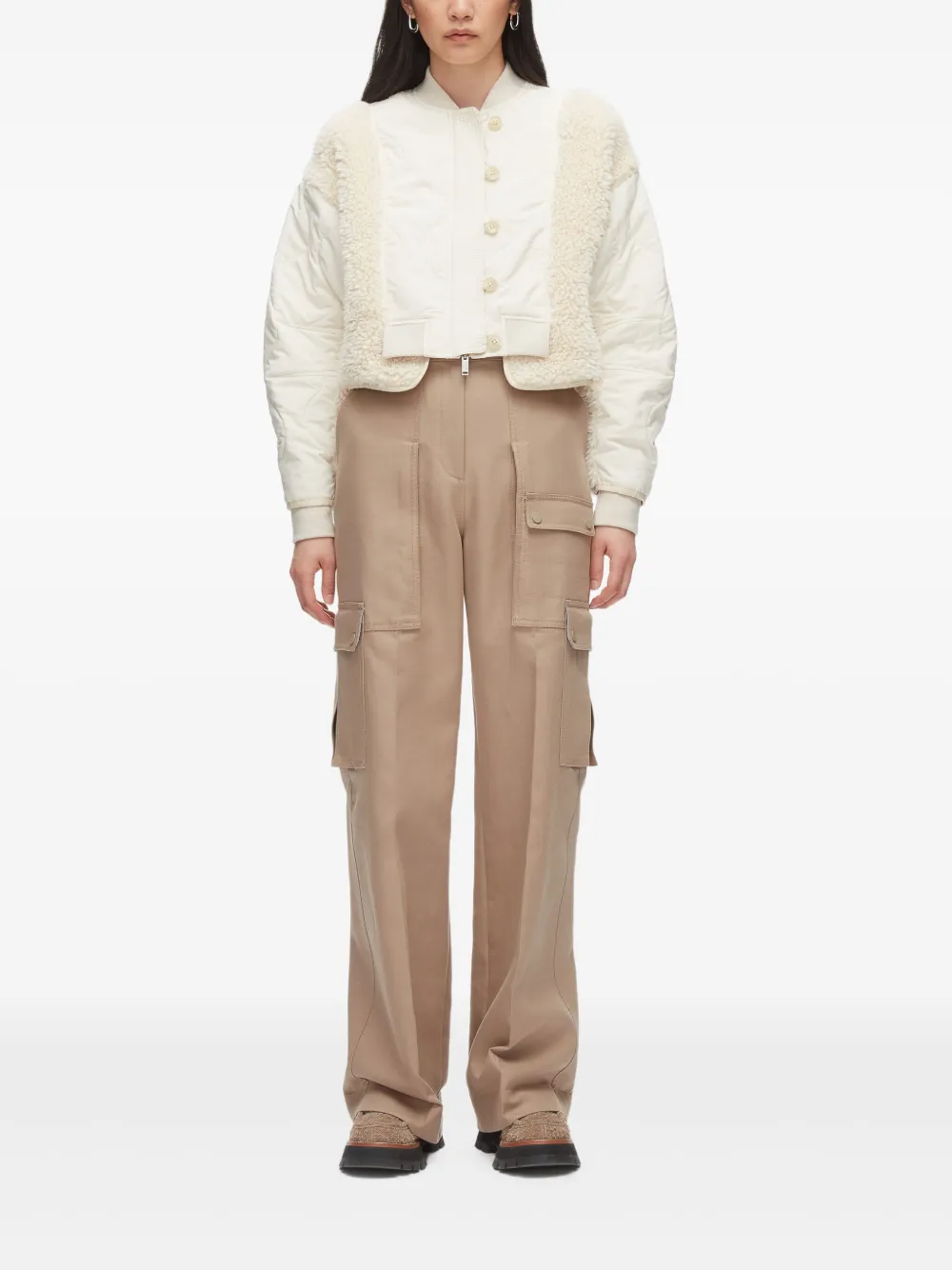 3.1 Phillip Lim quilted teddy-panelled jacket | Varsity Jackets | Image 2