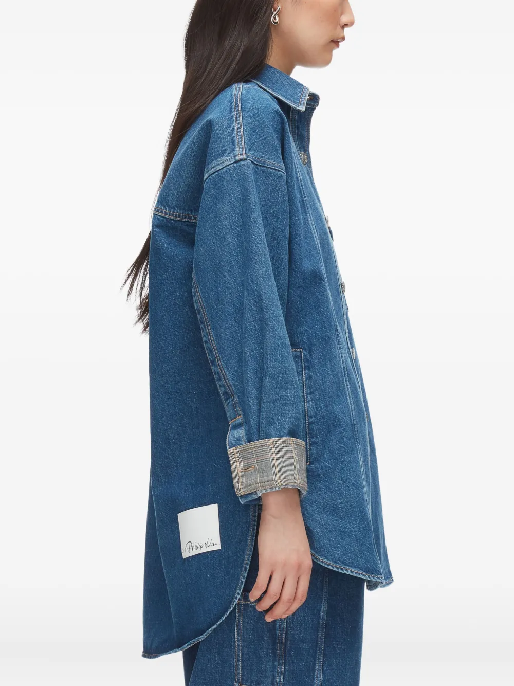 3.1 Phillip Lim Denim Shirt Jacket In Blue
