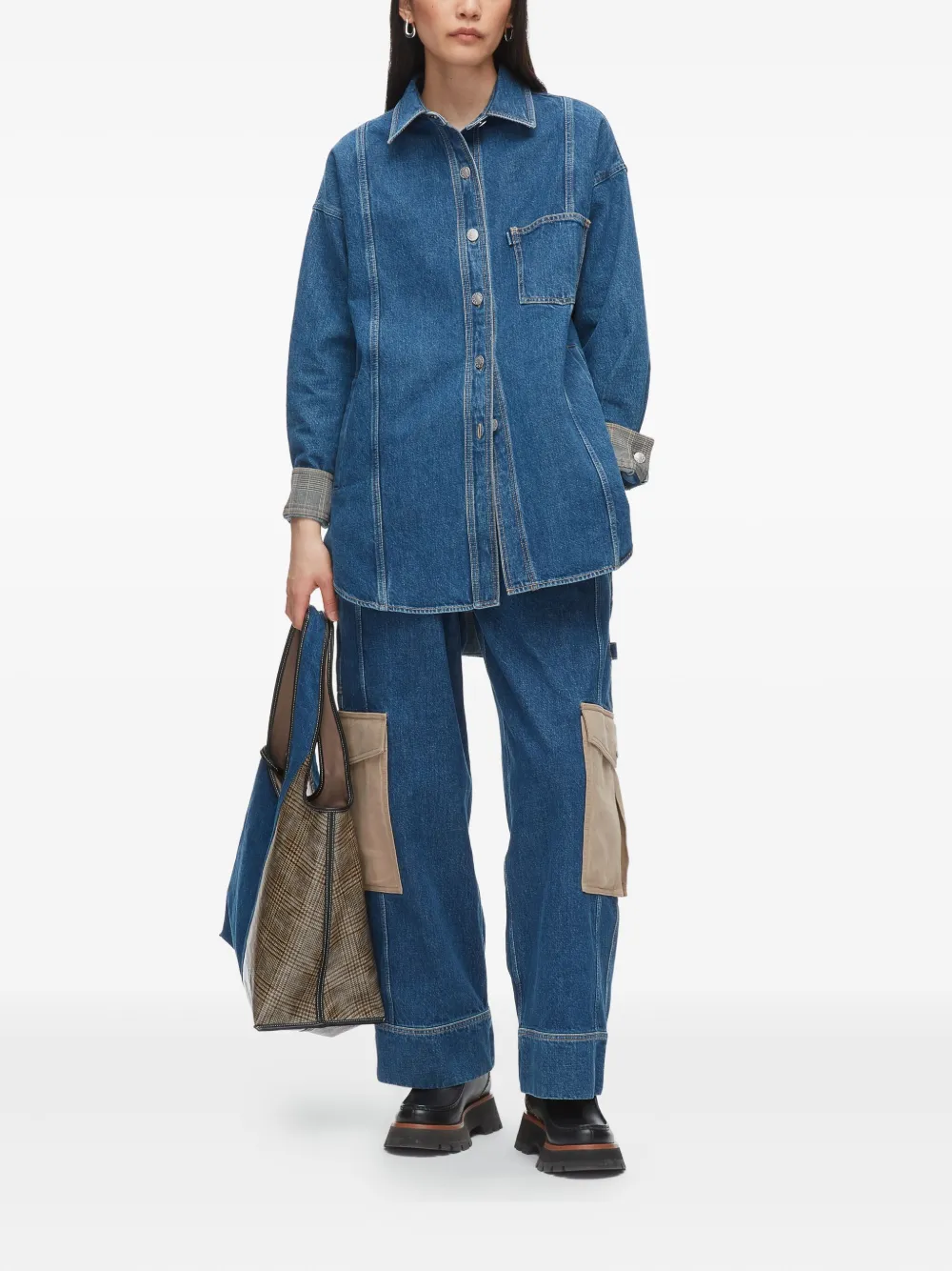 3.1 Phillip Lim Denim Shirt Jacket In Blue