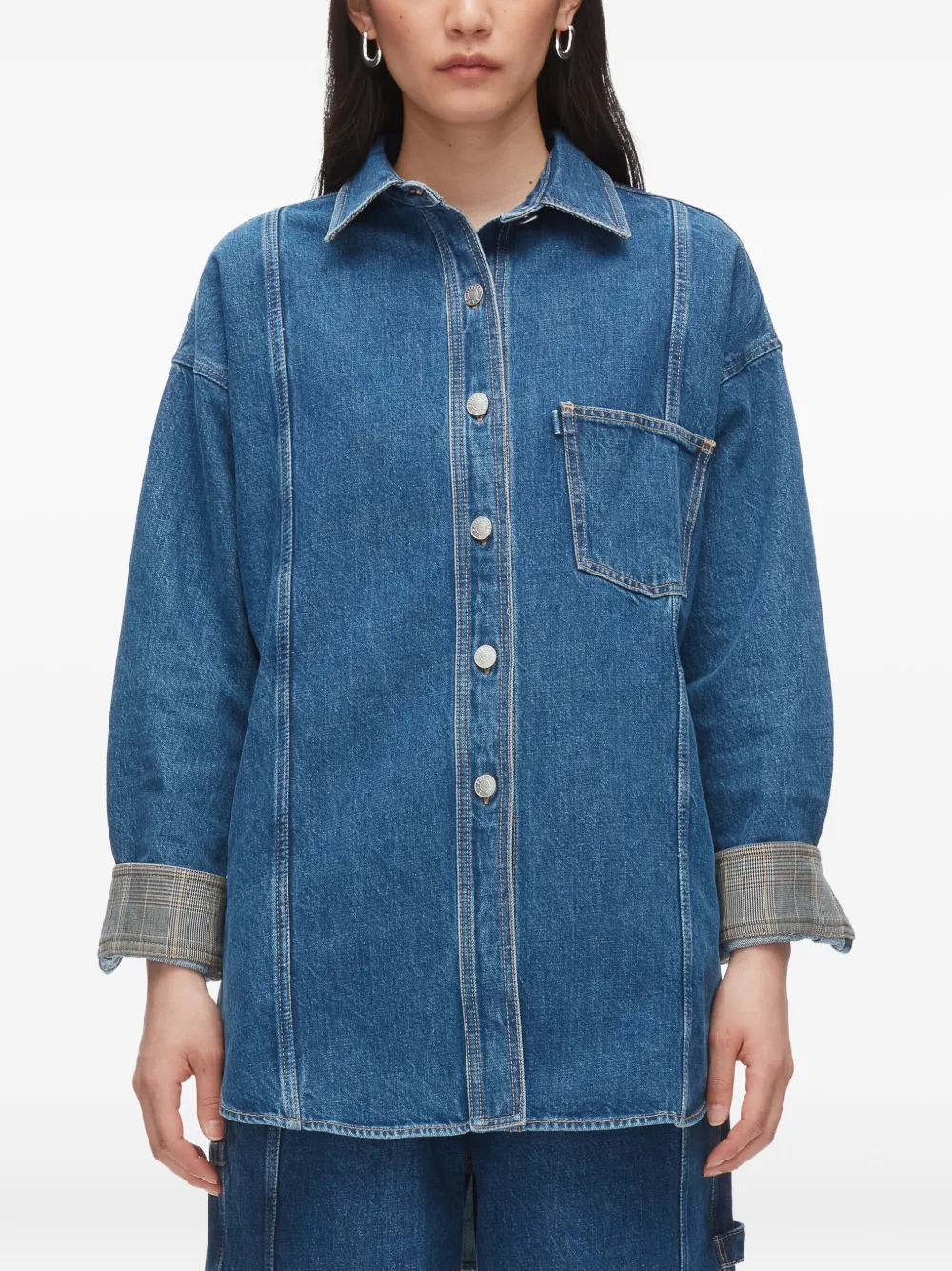 3.1 Phillip Lim Denim Shirt Jacket In Blue
