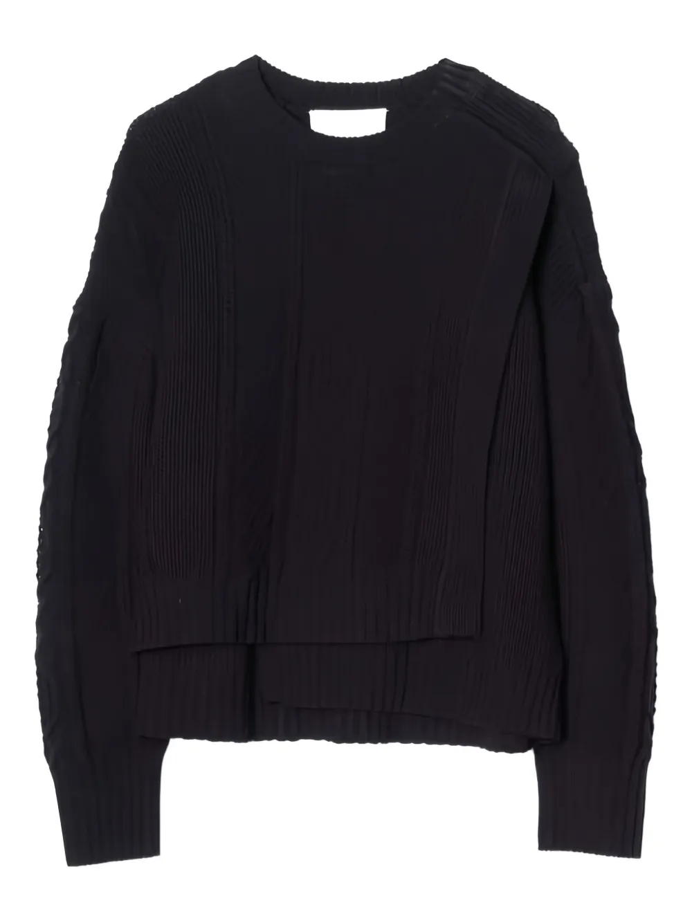 3.1 Phillip Lim cable-knit panelled sweater - Nero