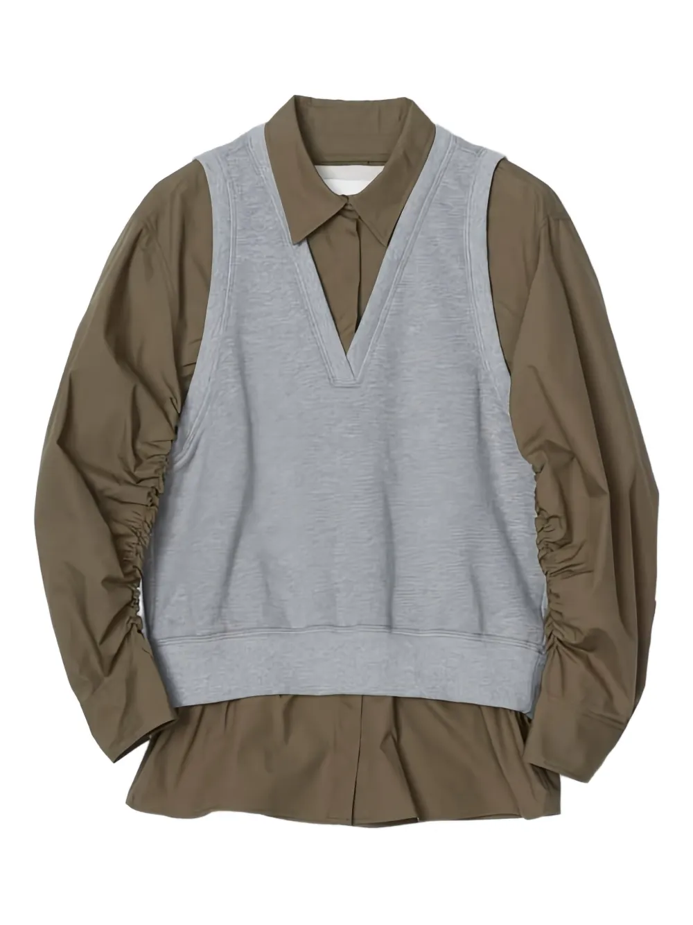 3.1 Phillip Lim V-neck Sleeveless Layered Vest In Gray