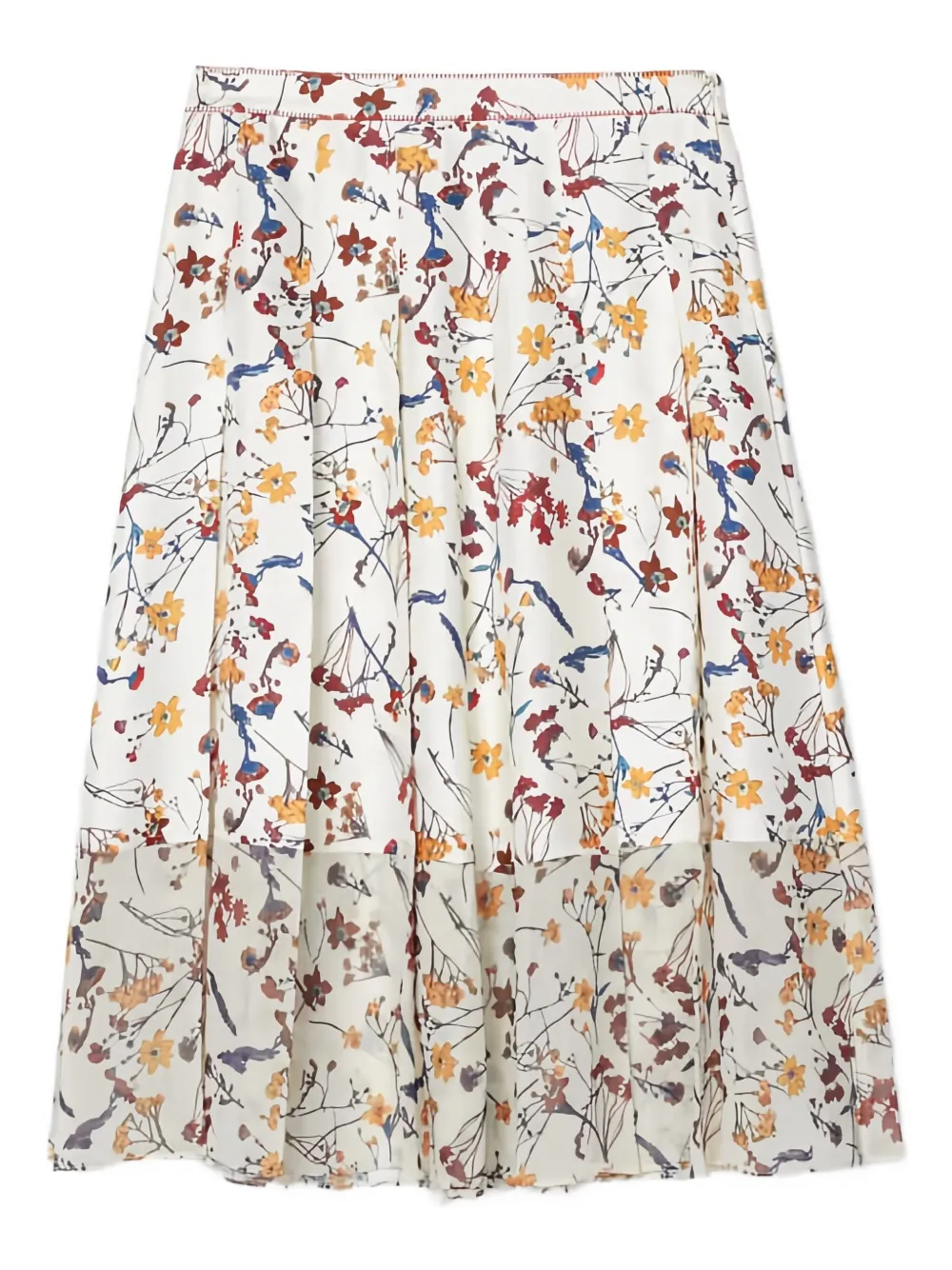 3.1 Phillip Lim Bliss Floral-print Pleated Skirt In Neutral