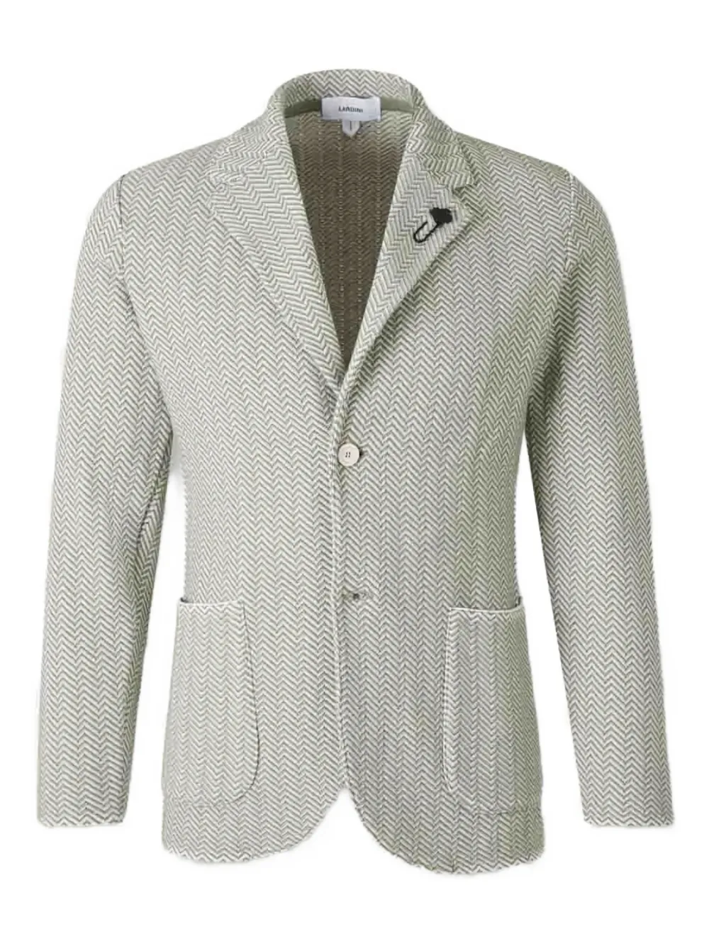 Lardini herringbone two-button blazer - Verde