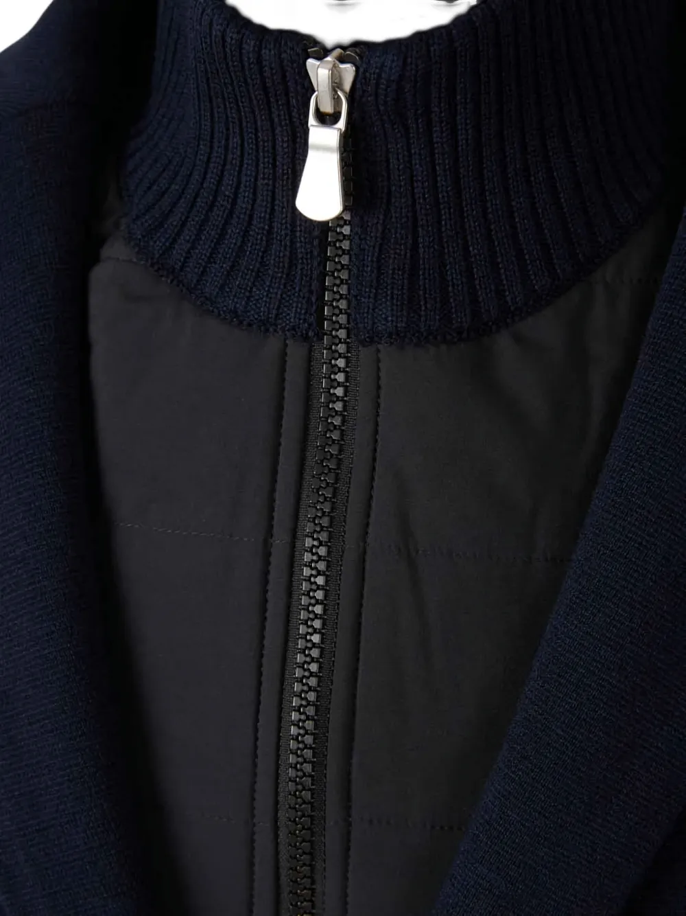 Gran Sasso Quilted Zip-front Blazer In Blue