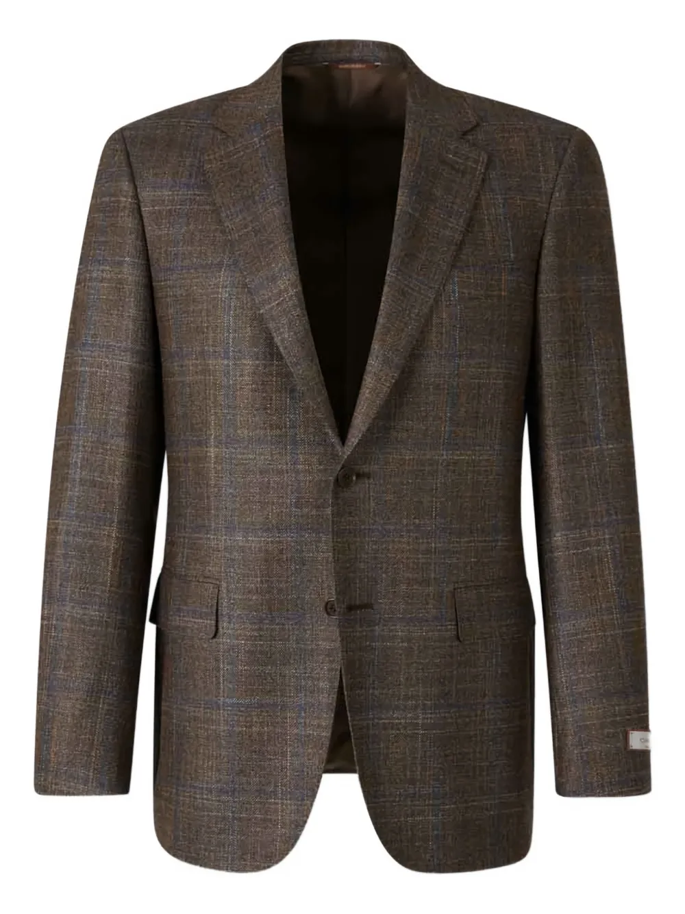 Canali single-breasted checked blazer Bruin