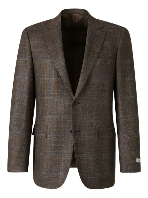 Canali single-breasted checked blazer 