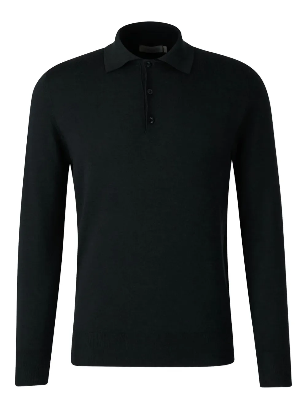 Canali polo-neck long-sleeve sweater Zwart