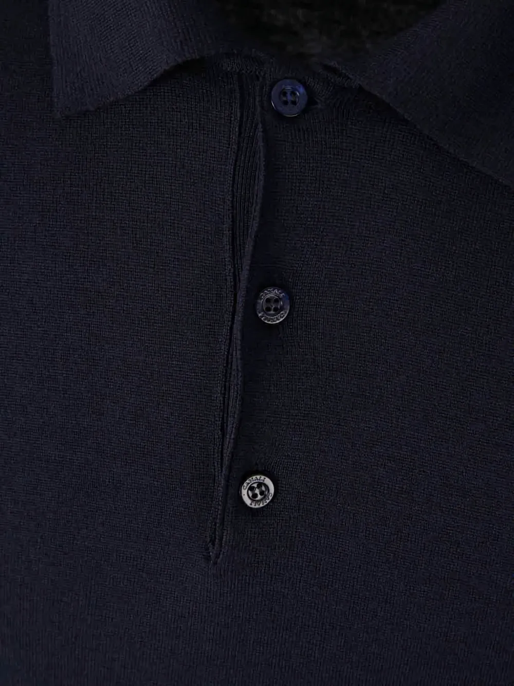 Canali polo-neck long-sleeve sweater Blauw