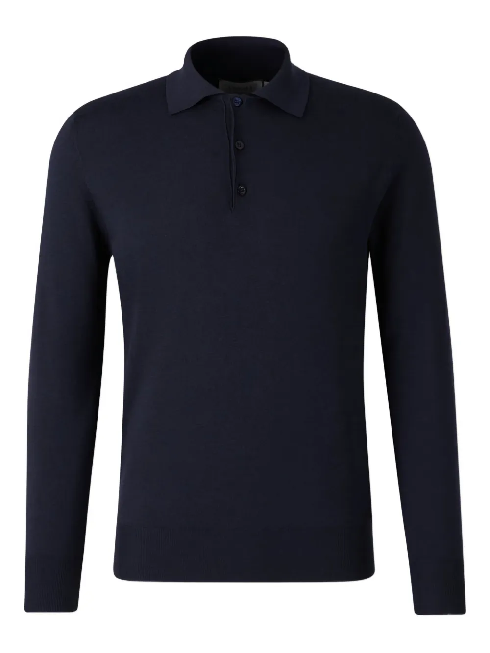 Canali polo-neck long-sleeve sweater Blauw