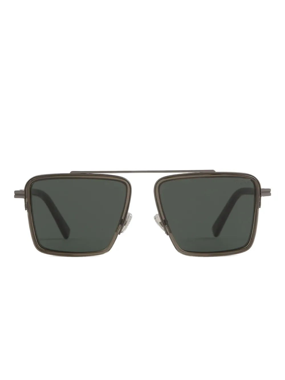 Zegna Geometric-frame Sunglasses In Black