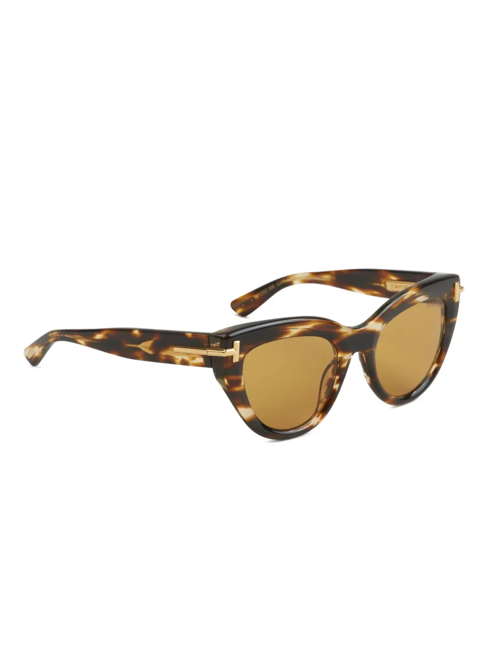 TOM FORD Zonnebril met cat-eye montuur en schildpadschild design - Bruin