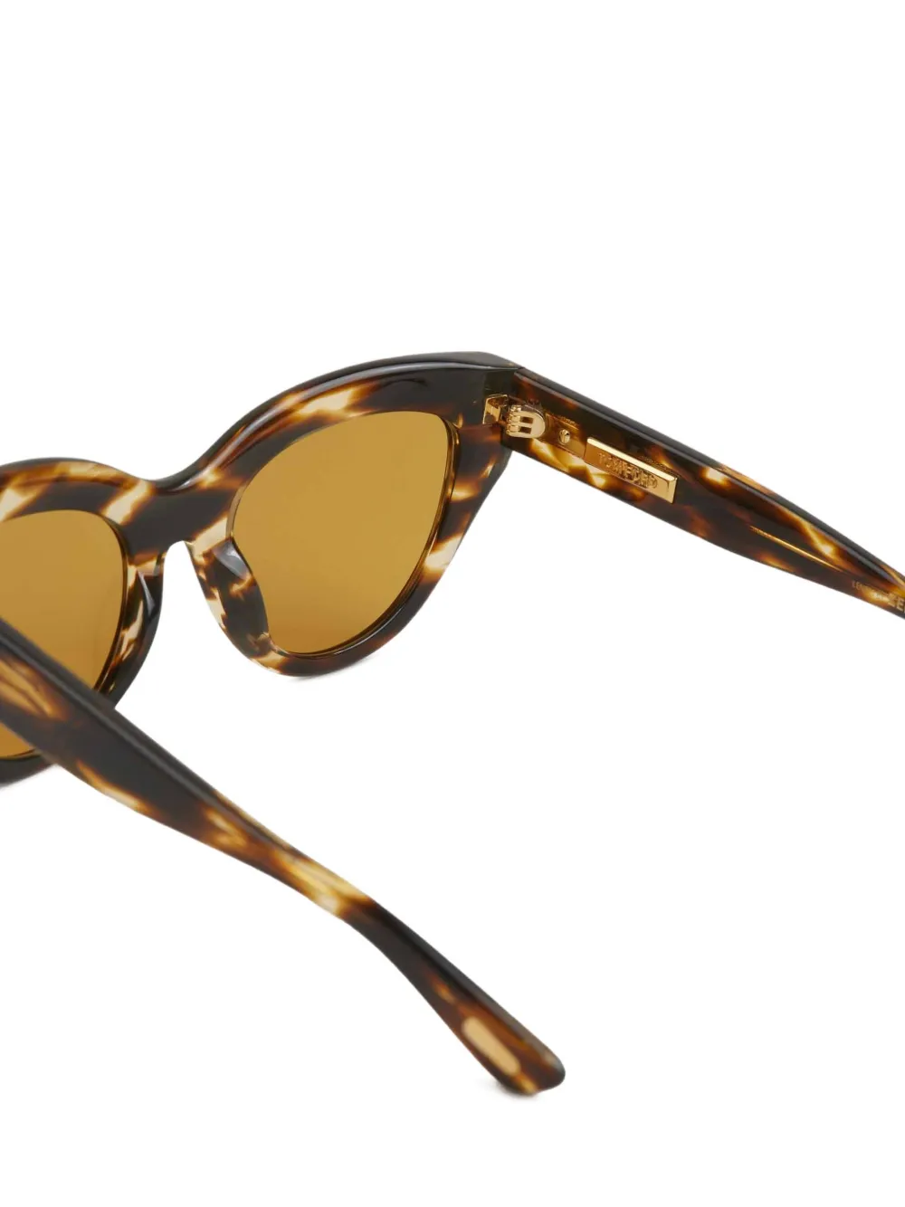 TOM FORD Zonnebril met cat-eye montuur en schildpadschild design Bruin