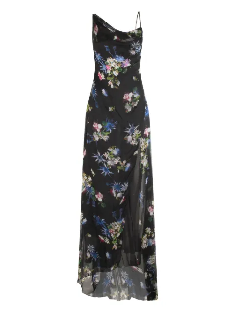 Blumarine floral-print cowl-neck dress