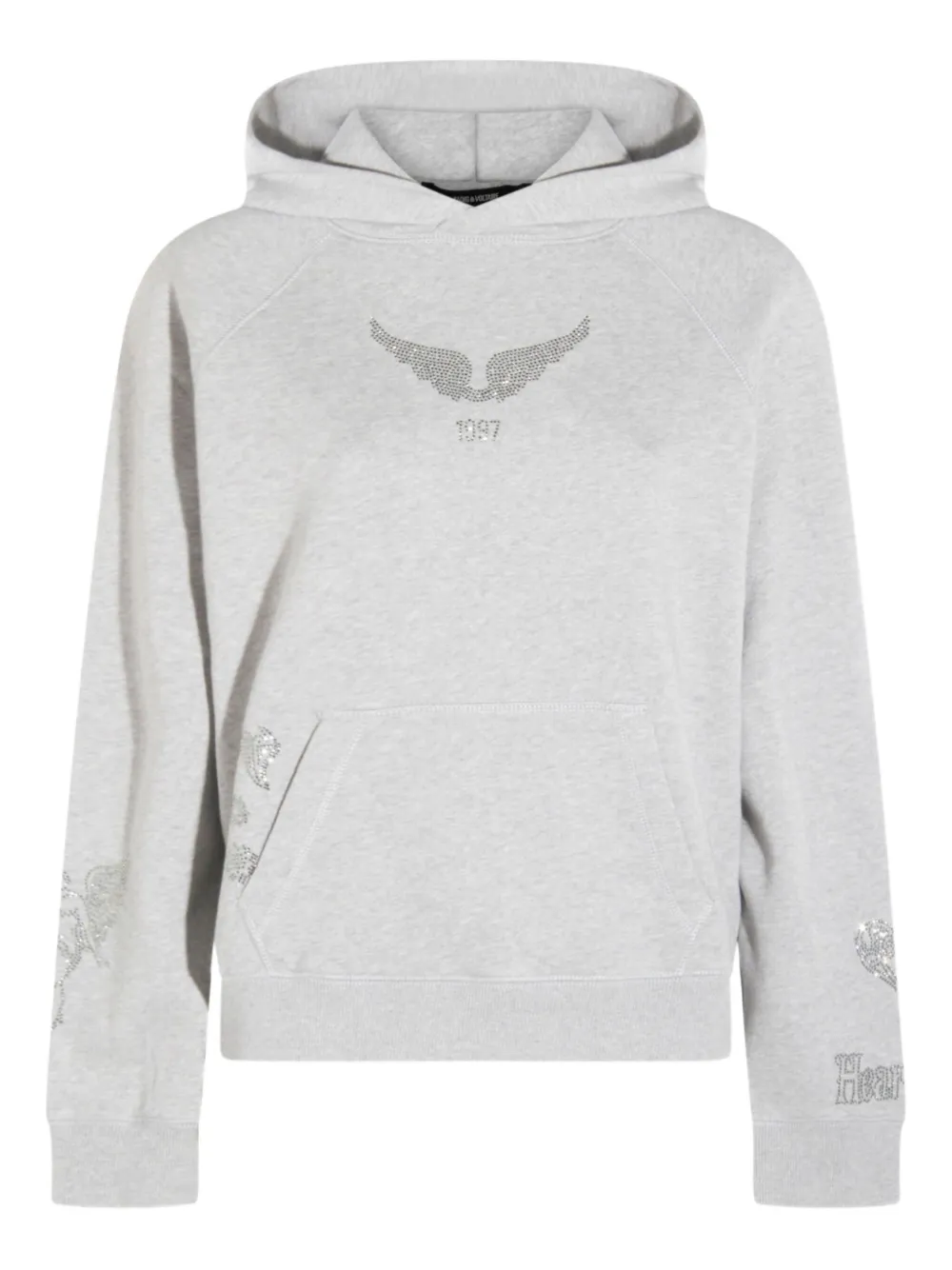 Zadig&Voltaire crystal-embellished hoodie | Grey | Image 1