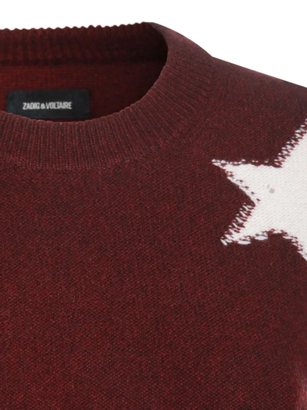 Zadig&Voltaire Trui met ronde hals en sterpatroon Rood