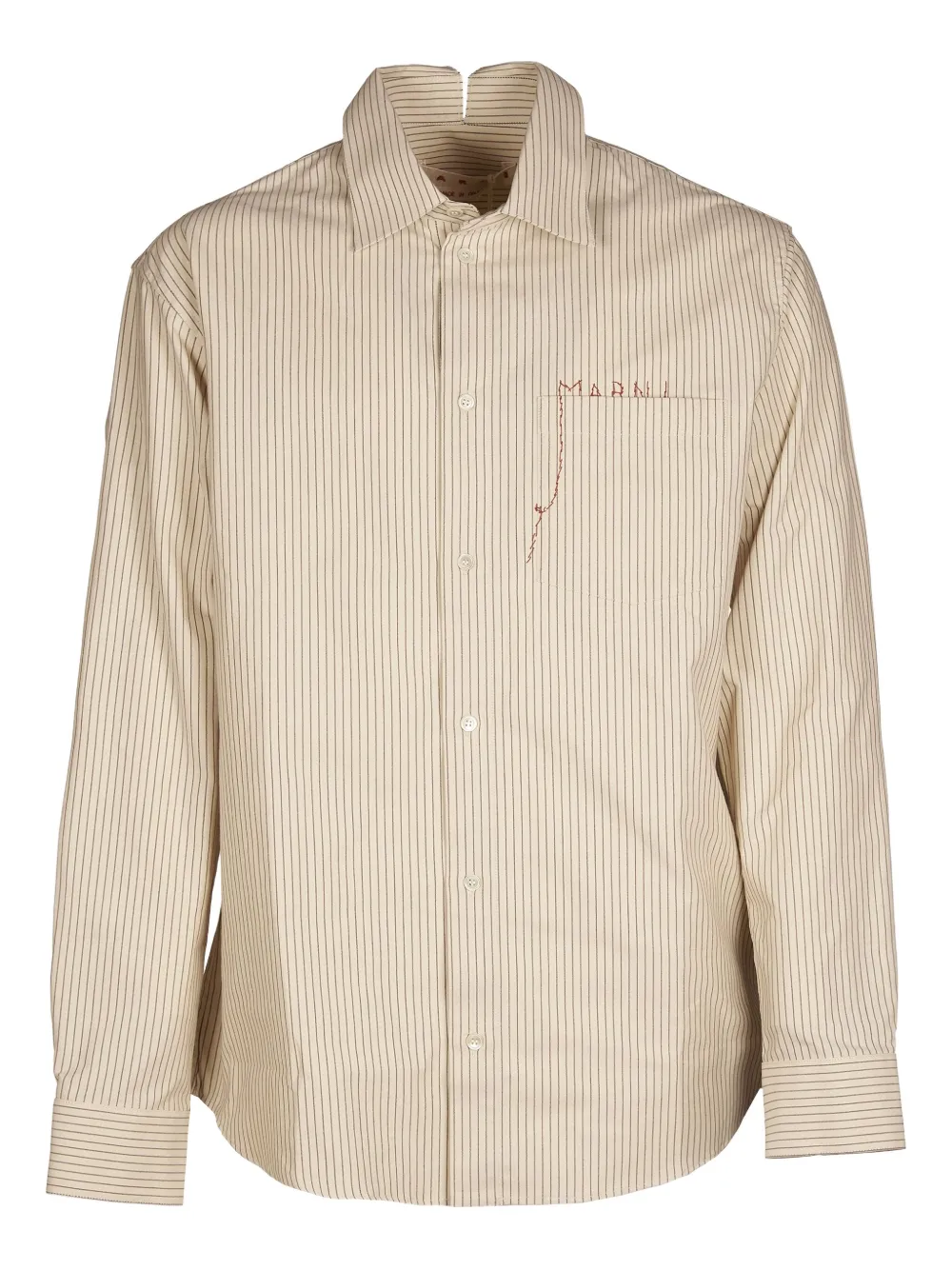 Marni Striped-pattern Shirt In Neutral