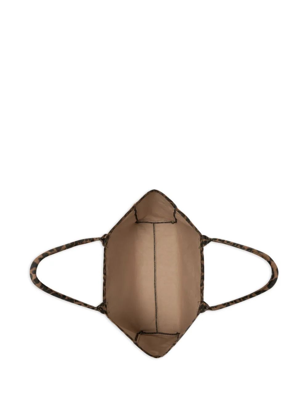 Anine Bing Leo Canvas Tote In Black And Brown Leopard In Brown