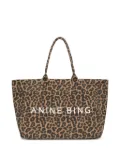 ANINE BING leopard-print tote bag - Brown