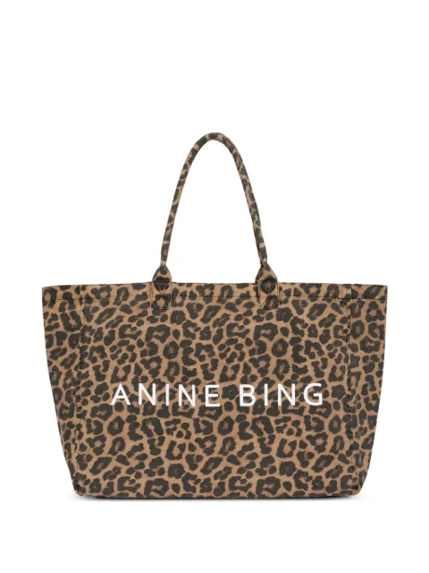 ANINE BING leopard-print tote bag