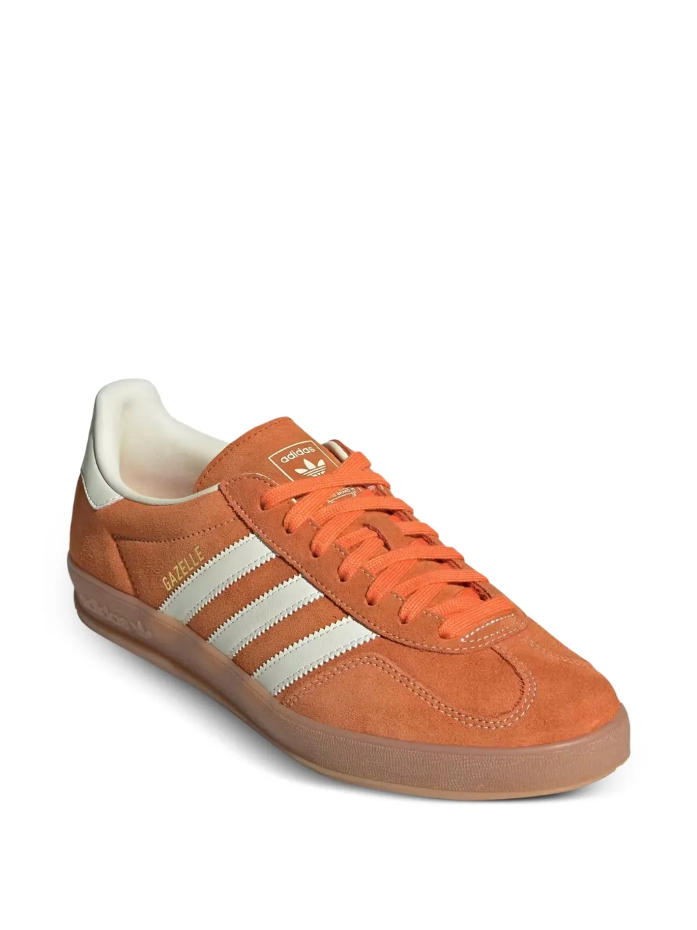 Adidas Originals Gazelle Indoor Leather Sneakers In Orange