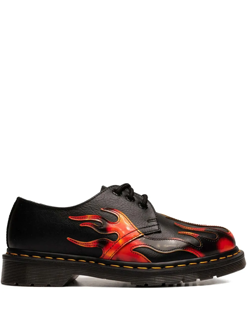 Dr. Martens プリント ダービーシューズ - ブラック Dr. Martens プリント ダービーシューズ - ブラック