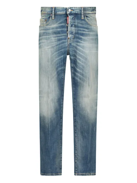 DSQUARED2 faded-wash distressed denim jeans
