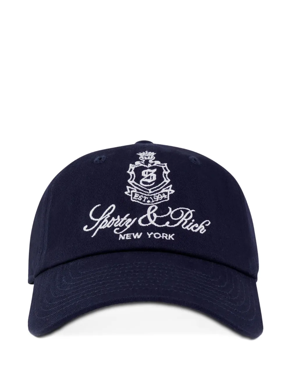 Sporty & Rich Honkbalpet met geborduurd logo Blauw