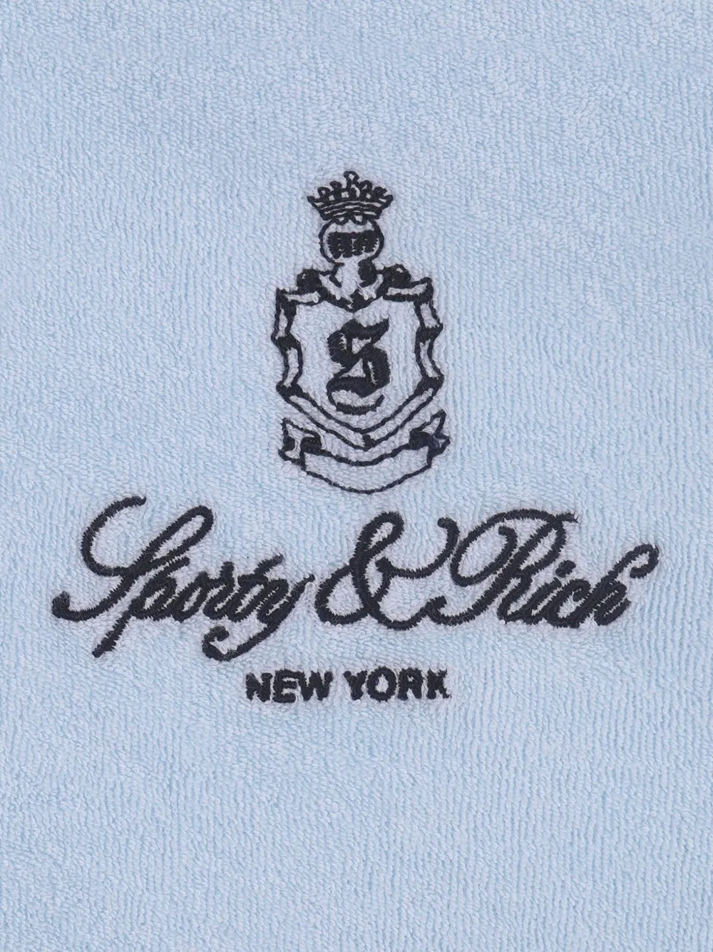 Sporty & Rich Vendôme badstof poloshirt met borduurwerk Blauw