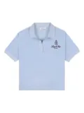 Sporty & Rich Vendôme crest-embroidered terry polo shirt - Blue