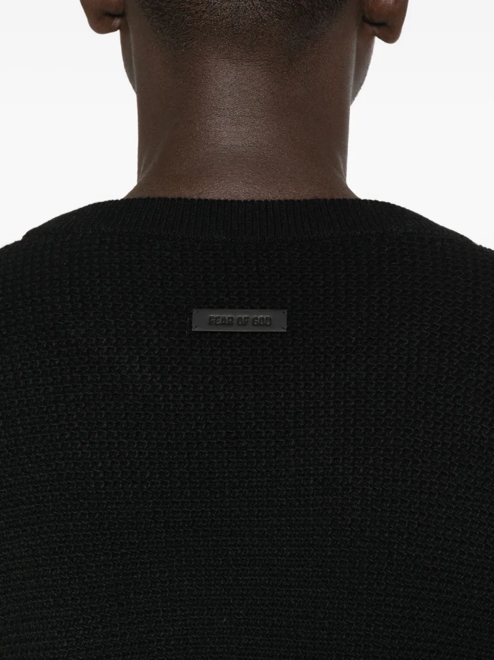 Fear Of God Round-neck Wool Sweater In Black