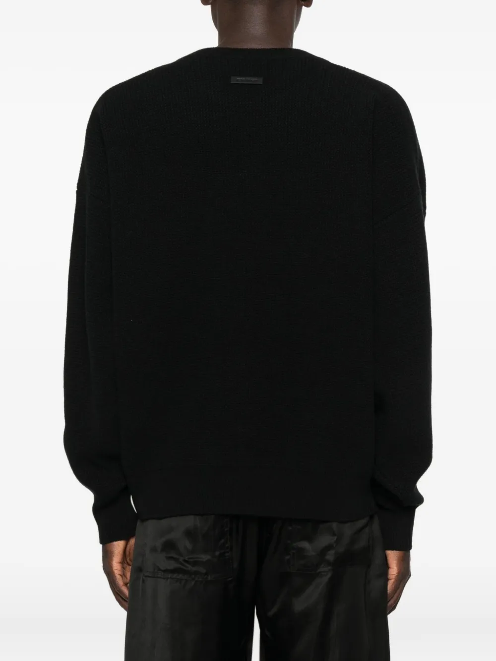 Fear Of God Round-neck Wool Sweater In Black