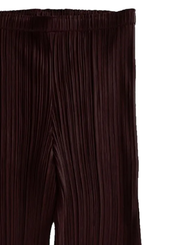 Pleats Please Issey Miyake ストレートパンツ | ブラウン | FARFETCH JP